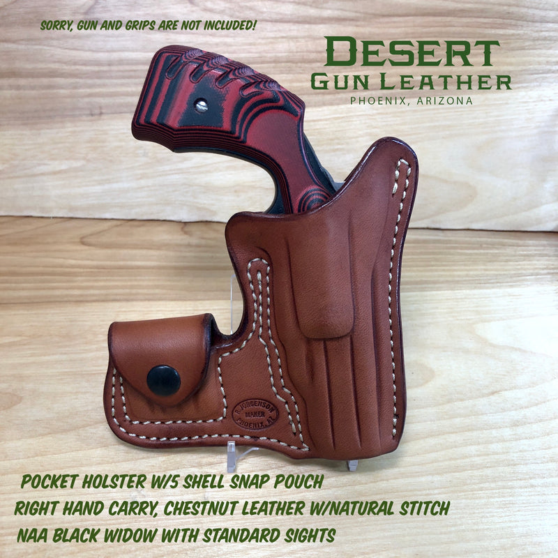 Buy Now NAA Black Widow Pocket Holster – Desert Gun Leather