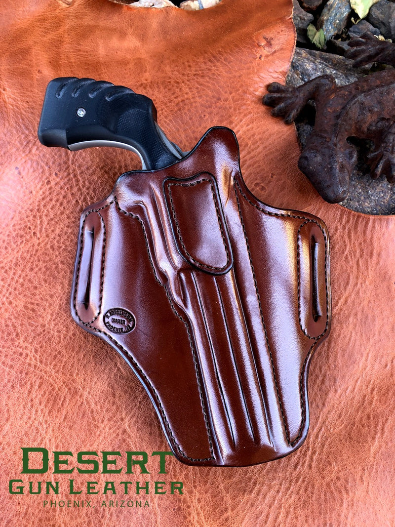 Rt Hand Cross Draw Holster Mahogany Color Leather for a Mini Master